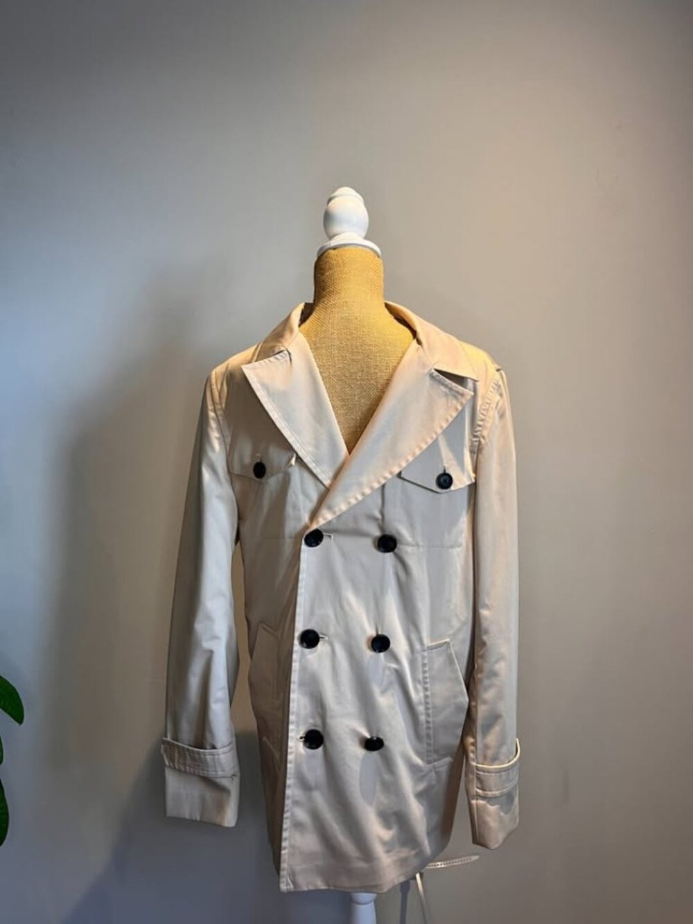 Soia & Kyo men's double-breasted trench coat (M)
